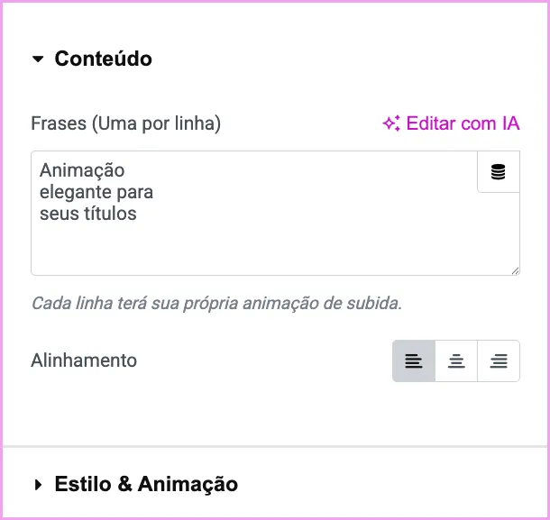 Animated Text - Motion Pro Addons. Plugin de Animação Avançada para Elementor.