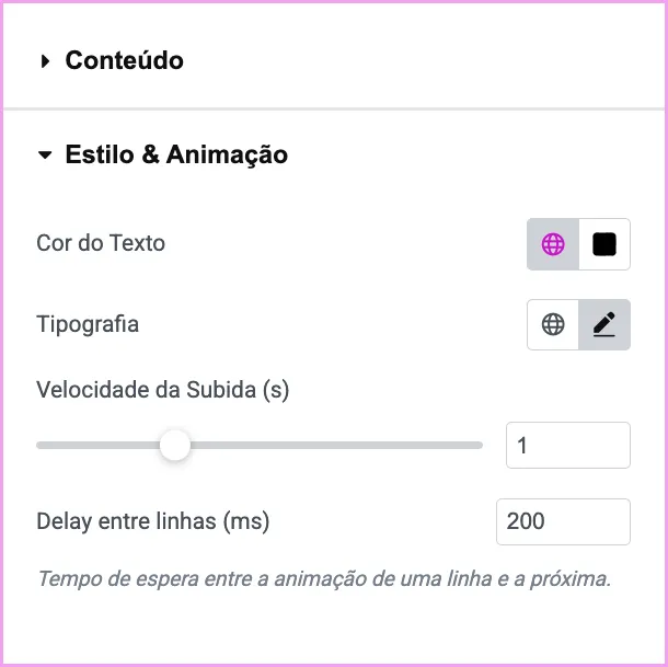 Animated Text - Motion Pro Addons. Plugin de Animação Avançada para Elementor.