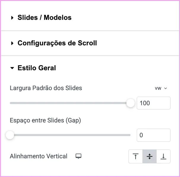 Horizontal Scroll- Motion Pro Addons. Plugin de Animação Avançada para Elementor.
