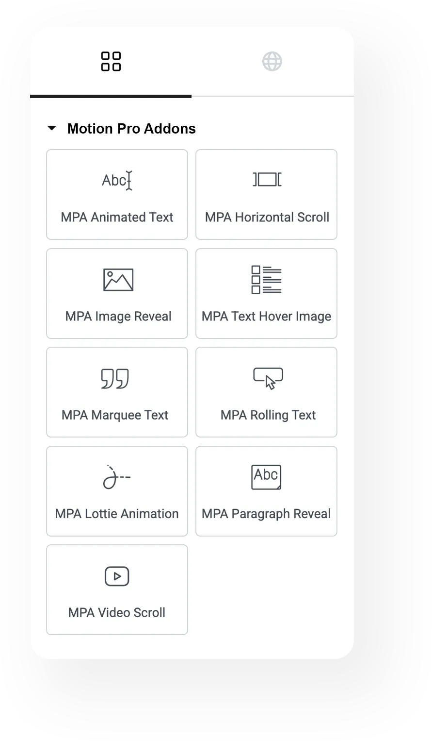 widgets