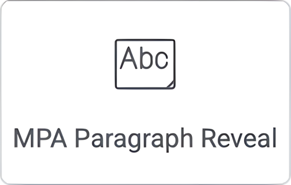 Paragraph Reveal - Motion Pro Addons. Advanced animation plugin for Elementor.
